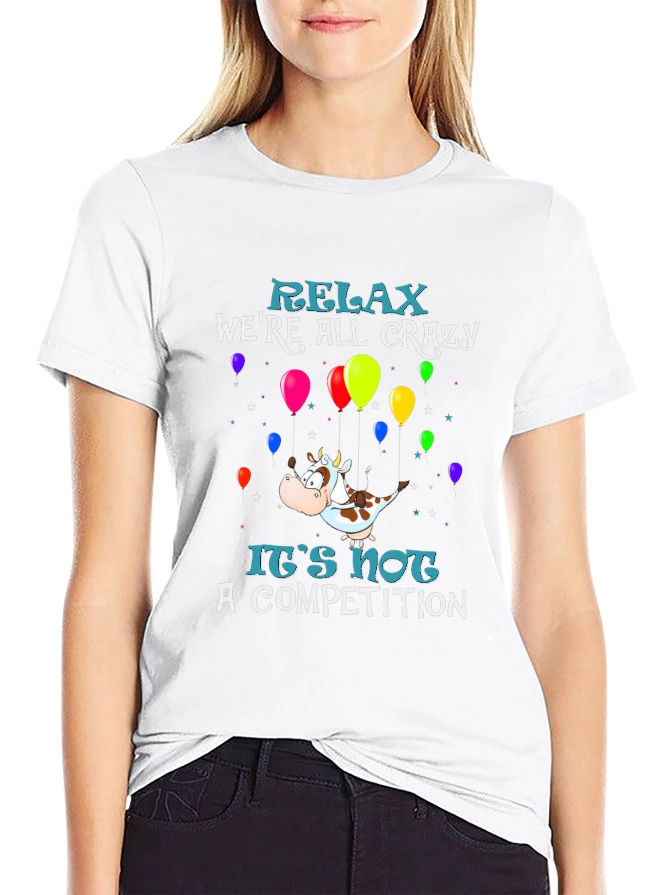 Relax Were All Crazy Graphic Tee