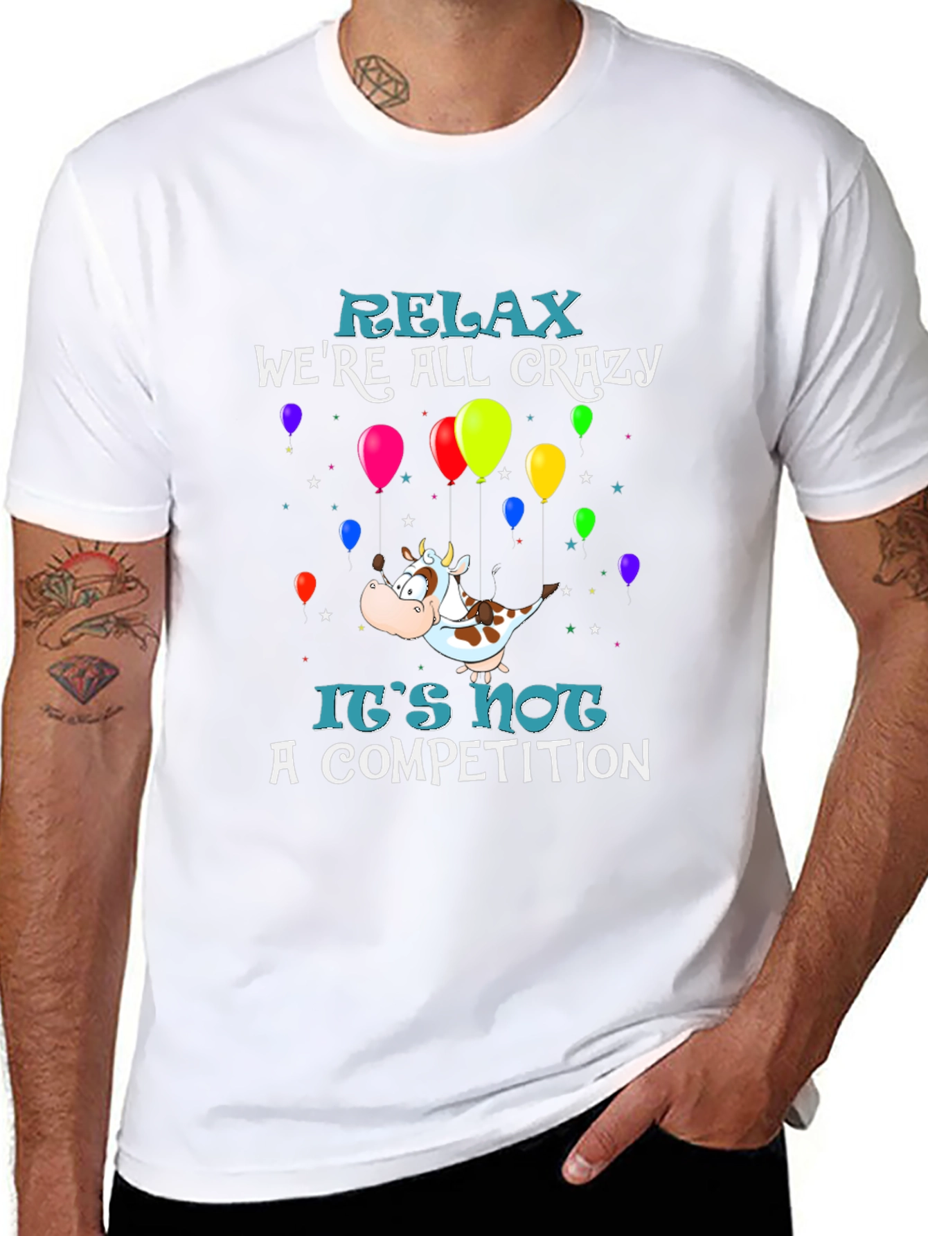 Relax Were All Crazy Graphic Tee