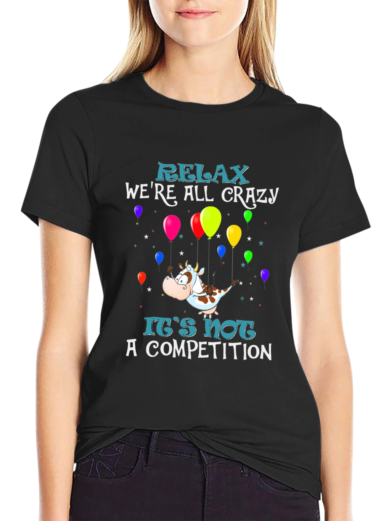 Relax Were All Crazy Graphic Tee
