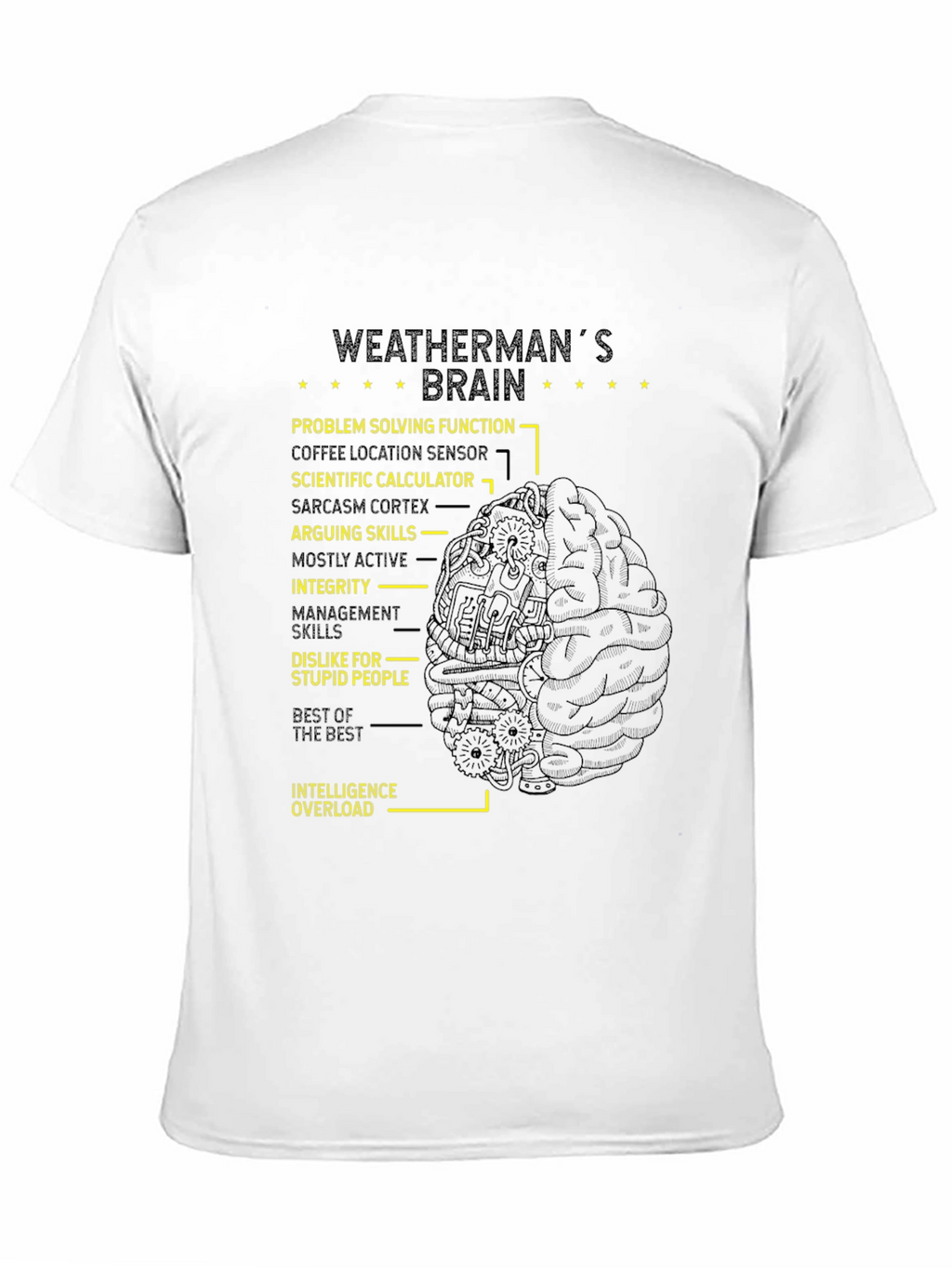 Weathermans Brain T-Shirt - Funny Weather Geek Tee