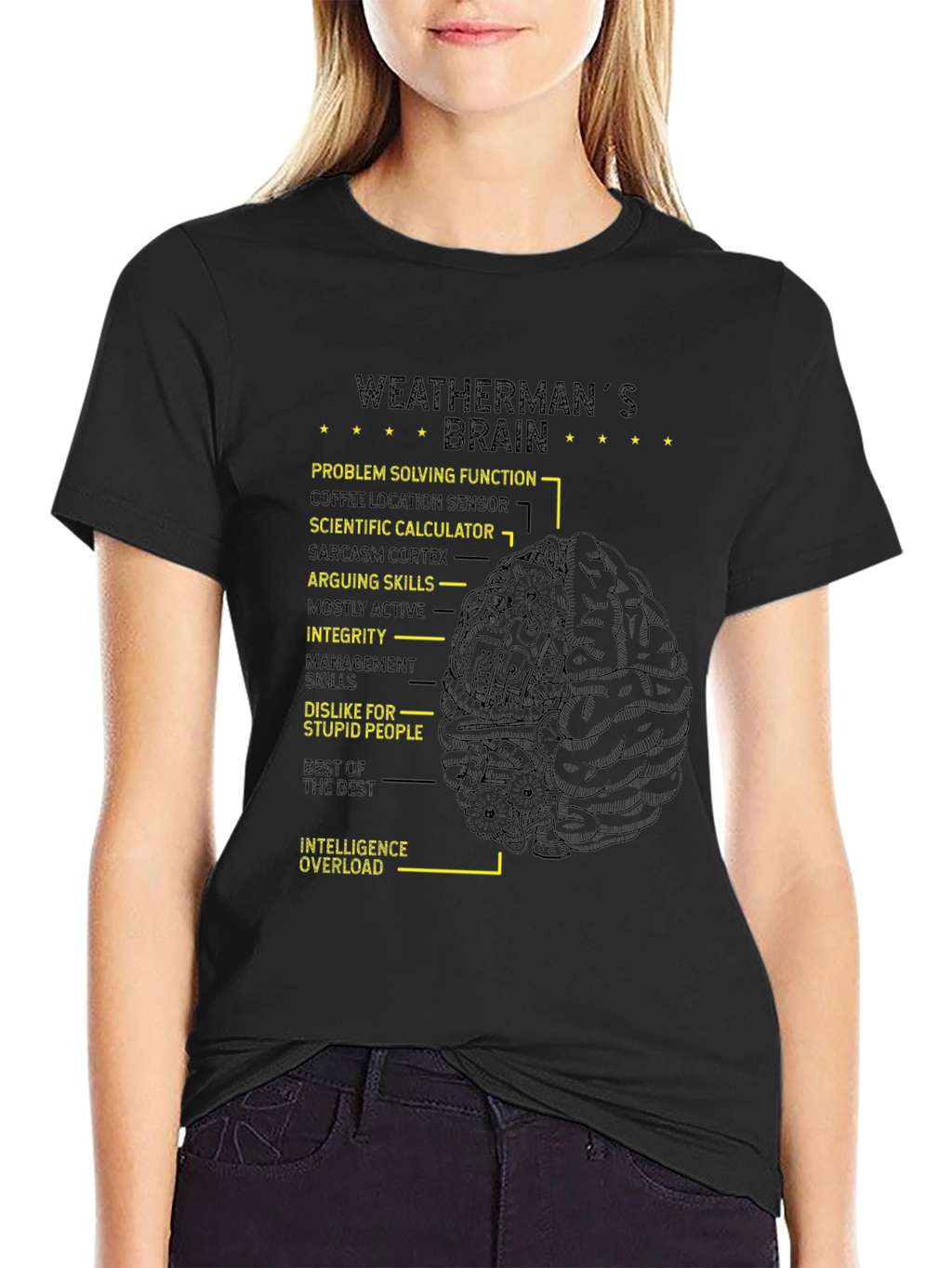 Weathermans Brain T-Shirt - Funny Weather Geek Tee