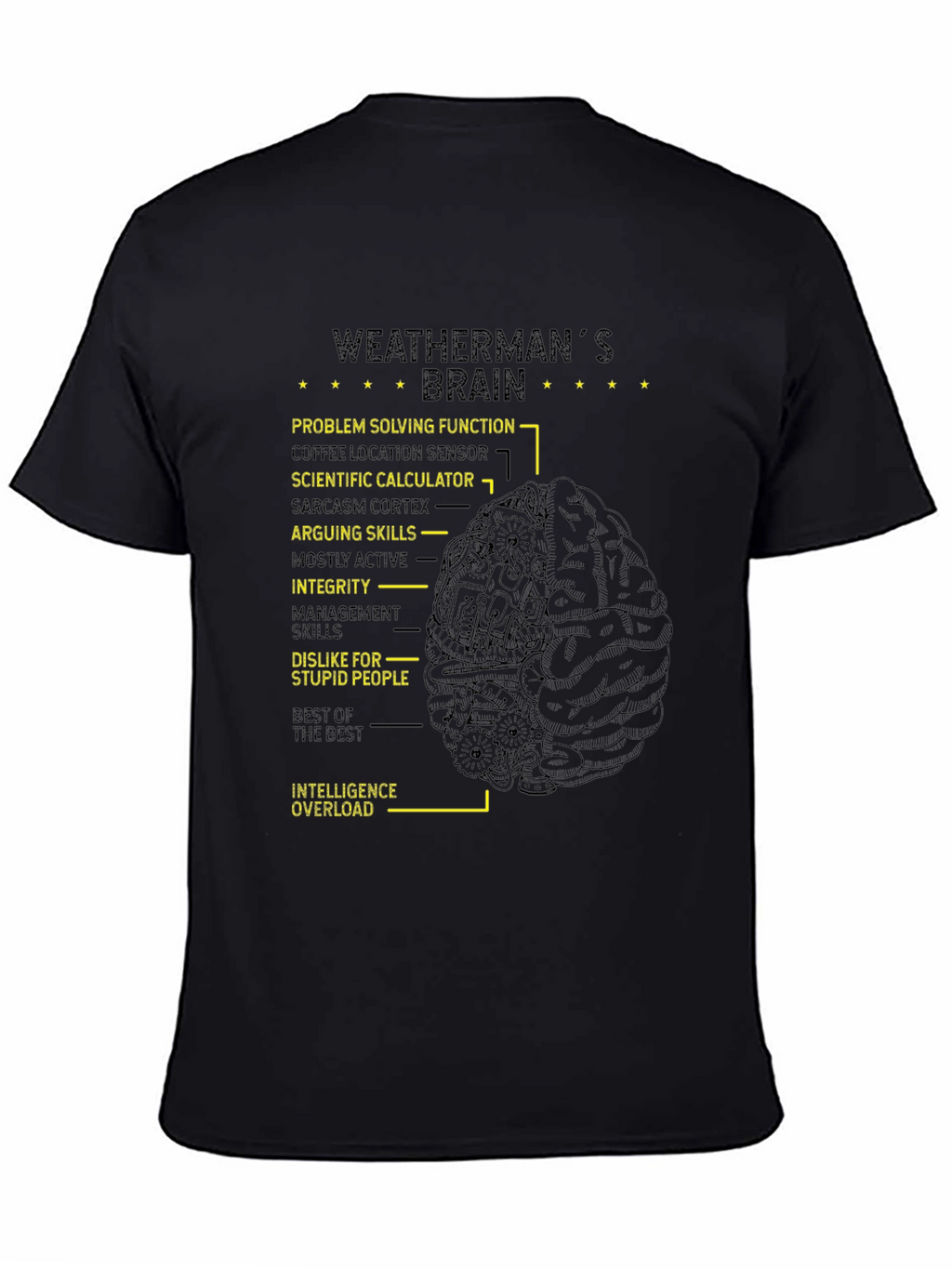 Weathermans Brain T-Shirt - Funny Weather Geek Tee