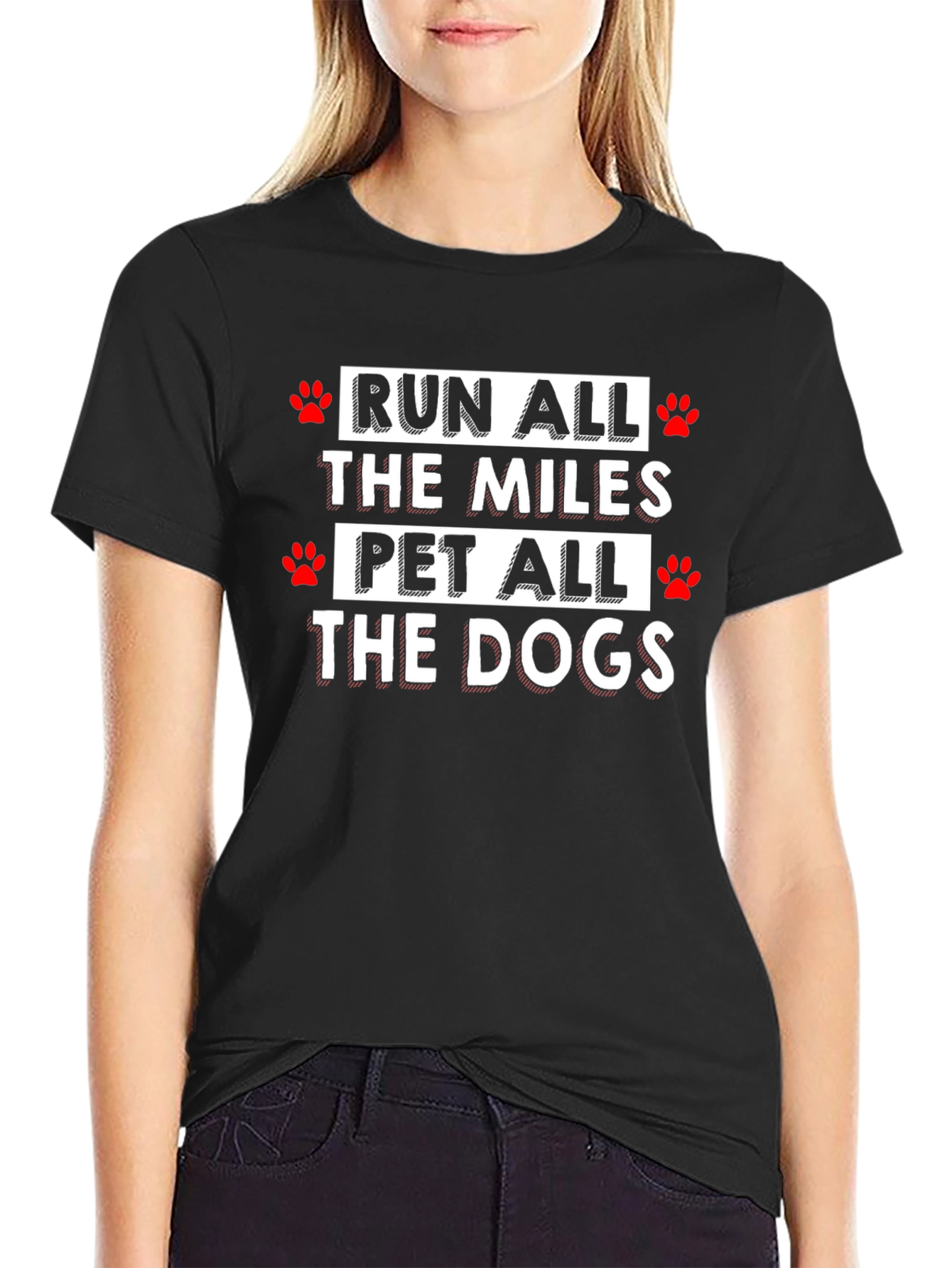Run All the Miles Pet All the Dogs T-Shirt