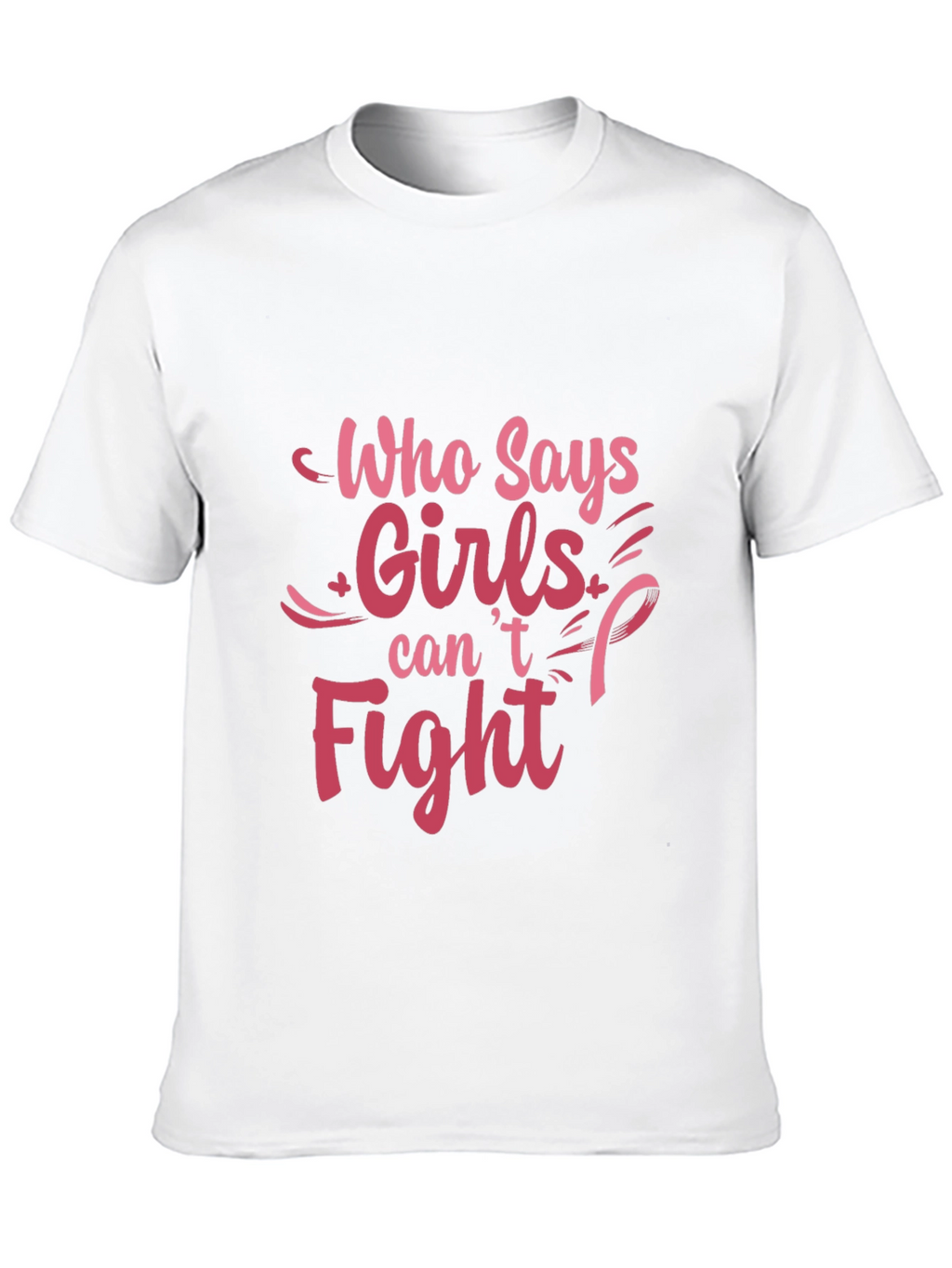 Girls Can Fight T-Shirt - Breast Cancer Awareness Tee