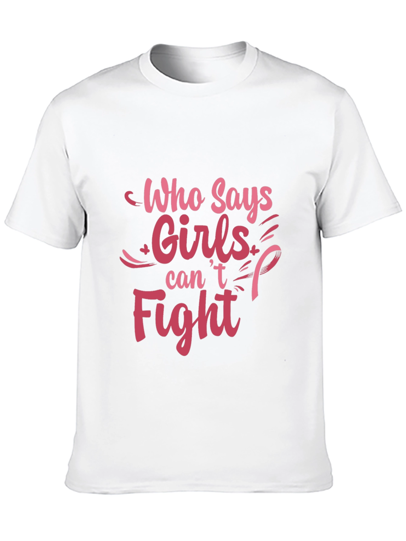 Girls Can Fight T-Shirt - Breast Cancer Awareness Tee