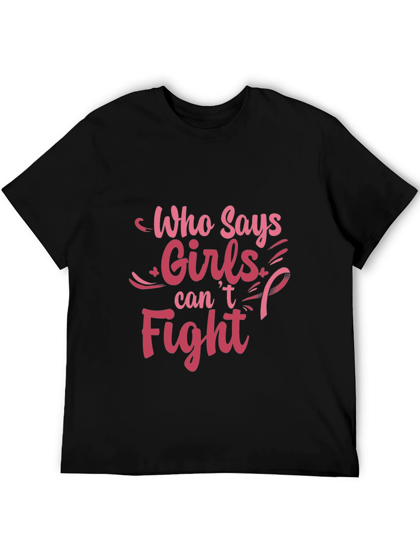 Girls Can Fight T-Shirt - Breast Cancer Awareness Tee