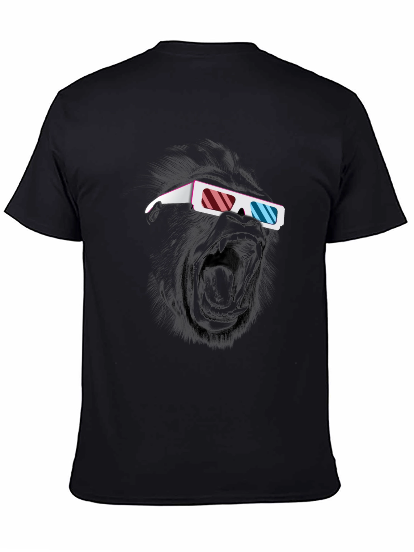 Cool Gorilla 3D Glasses Graphic T-Shirt