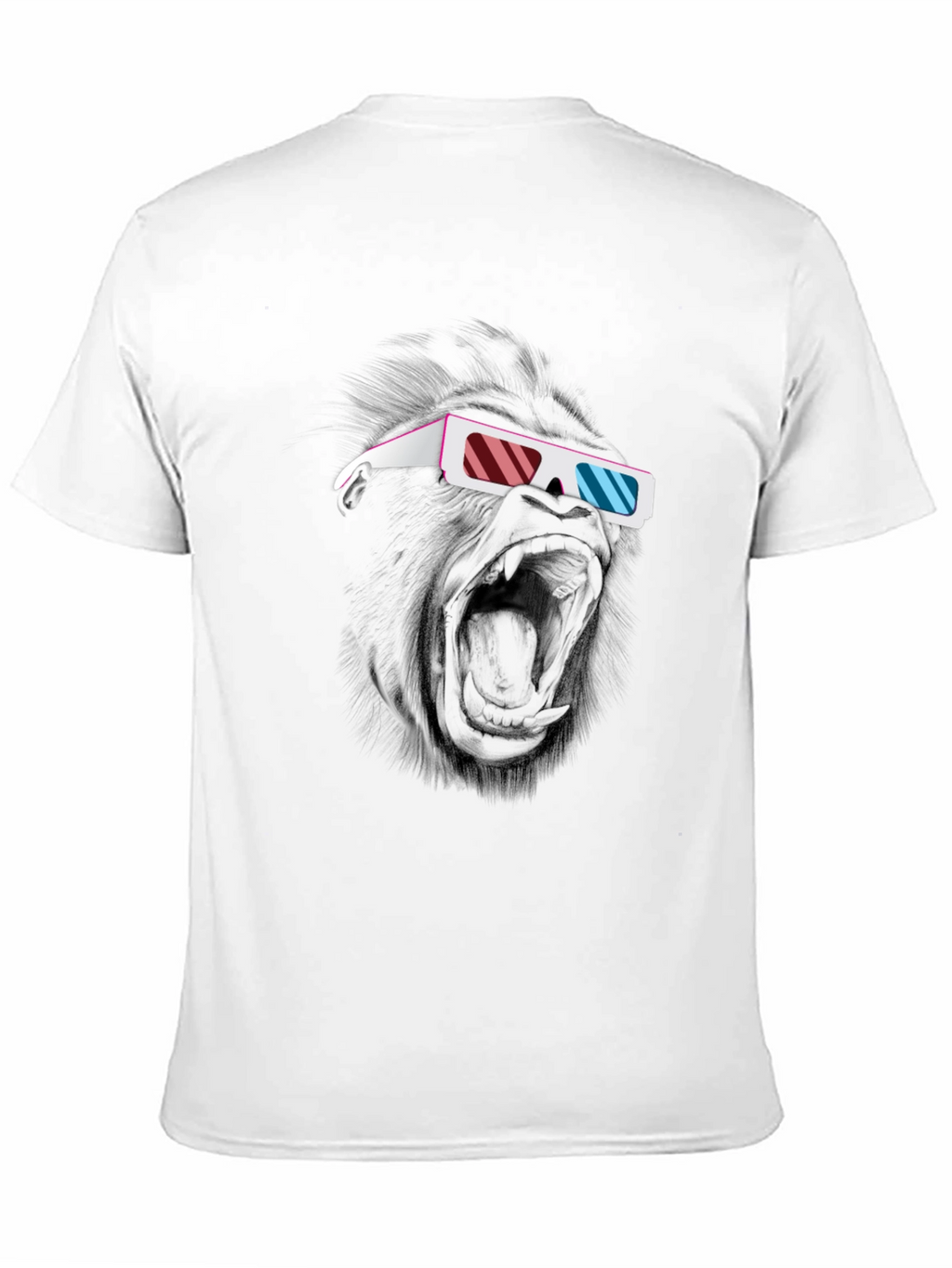 Cool Gorilla 3D Glasses Graphic T-Shirt