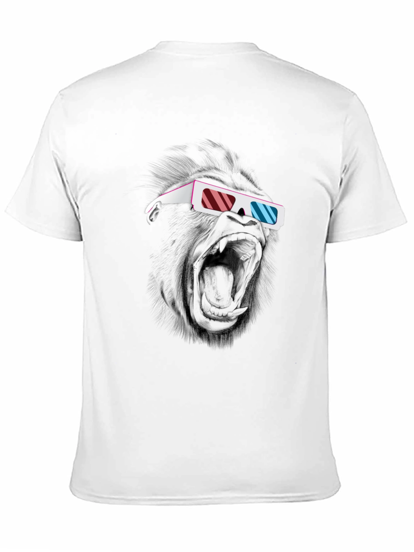 Cool Gorilla 3D Glasses Graphic T-Shirt