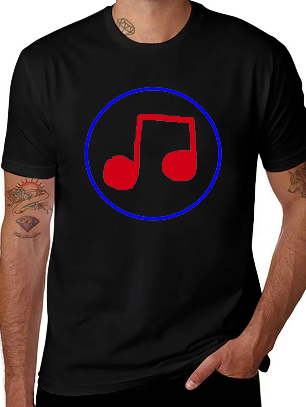 Music Note T-Shirt - Black