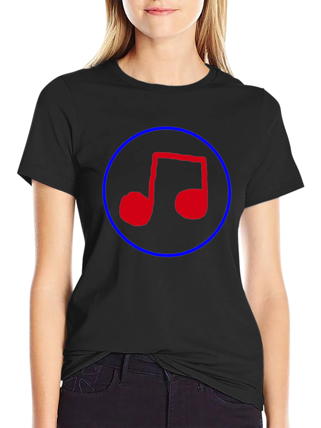 Music Note T-Shirt - Black