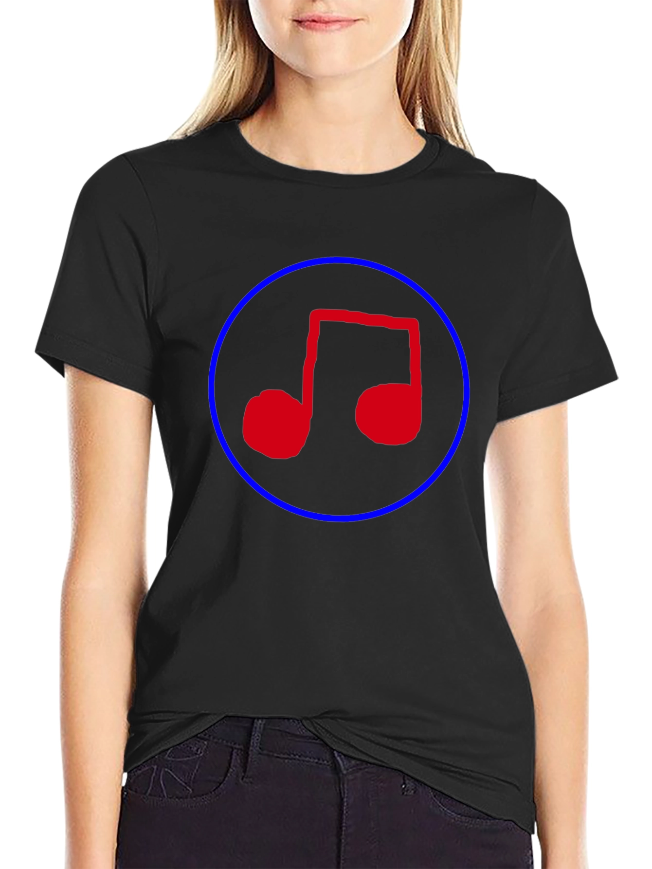 Music Note T-Shirt - Black