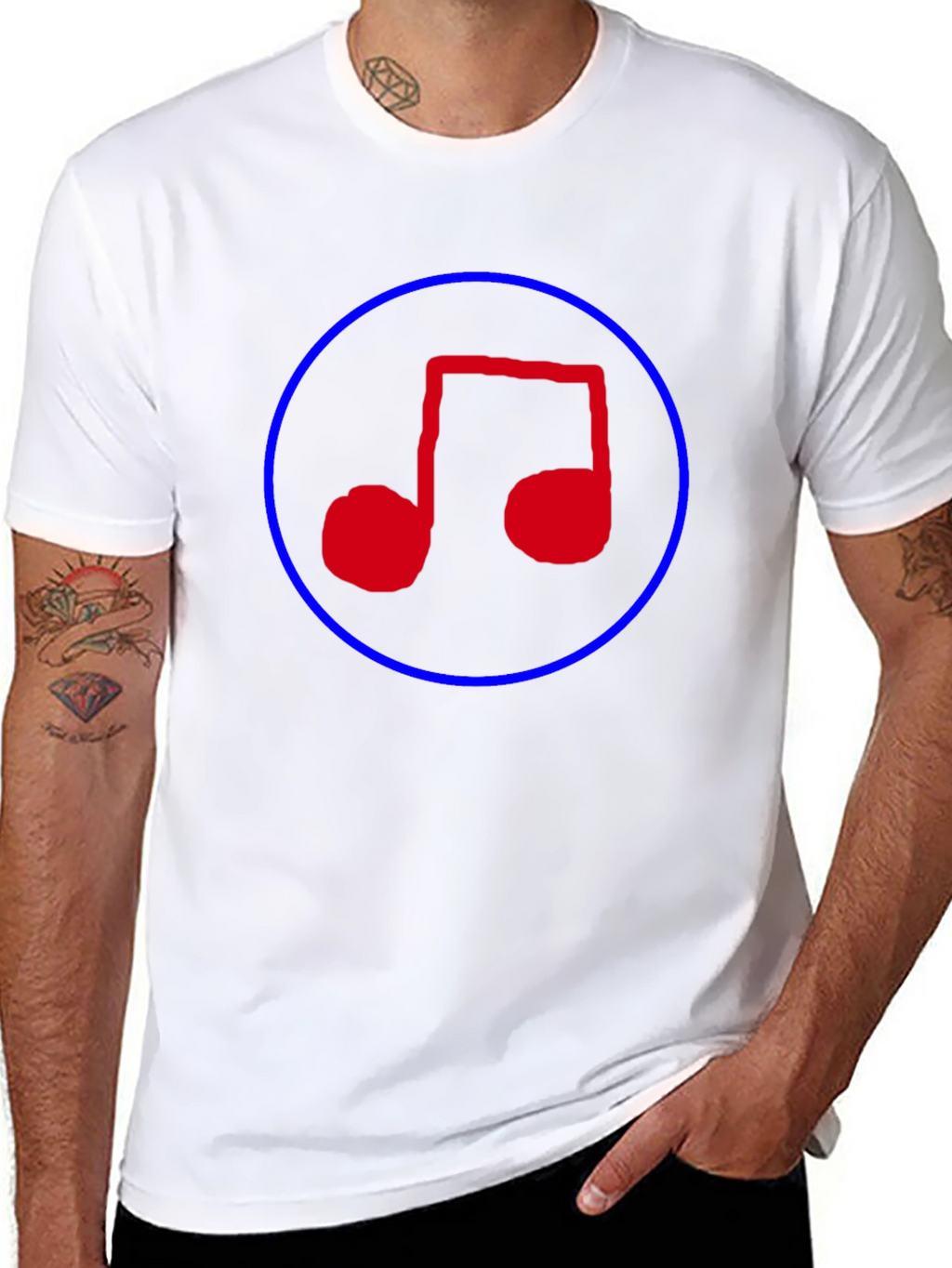 Music Note T-Shirt - Black
