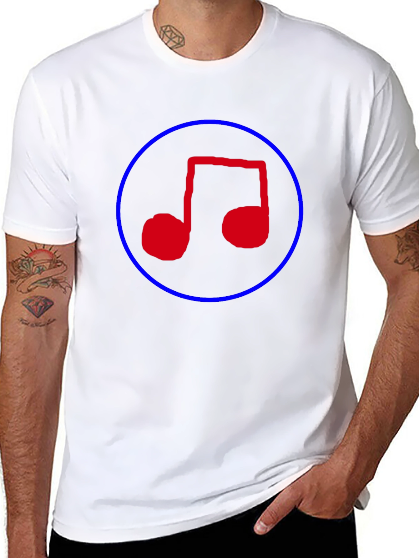Music Note T-Shirt - Black