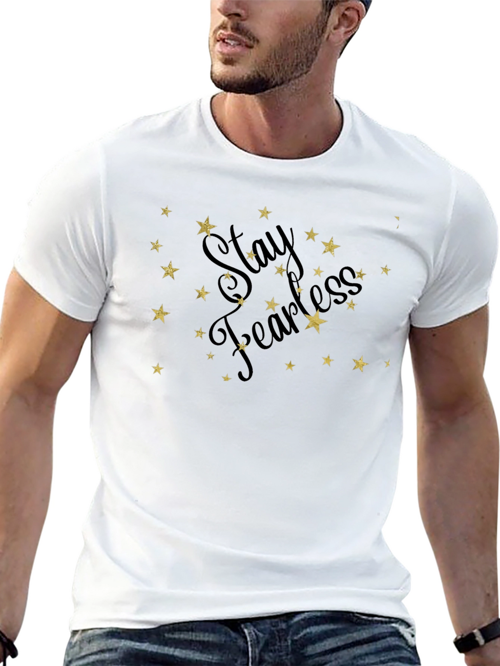 Stay Fearless Starry Black Tee