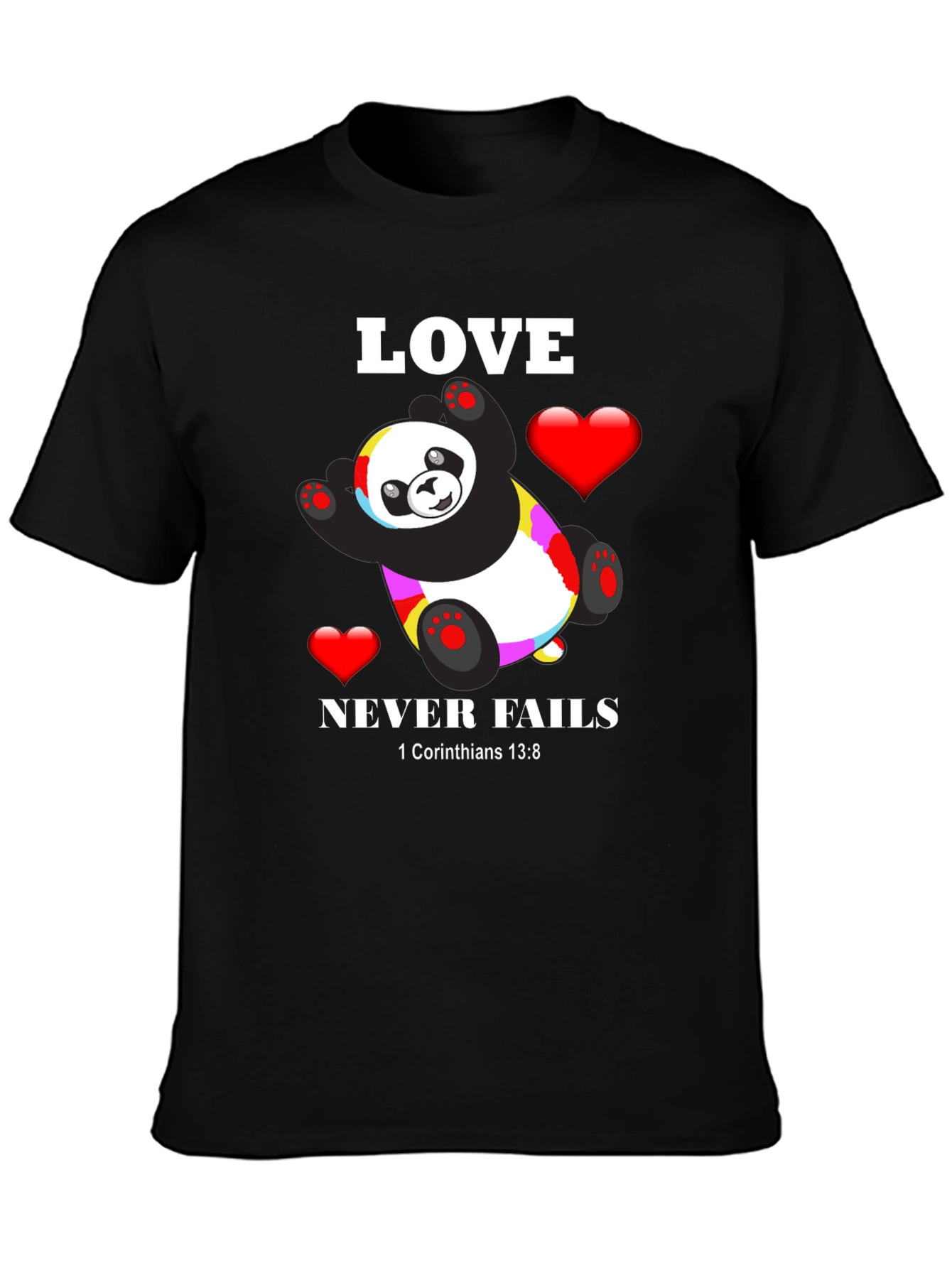 Love Never Fails Panda T-Shirt
