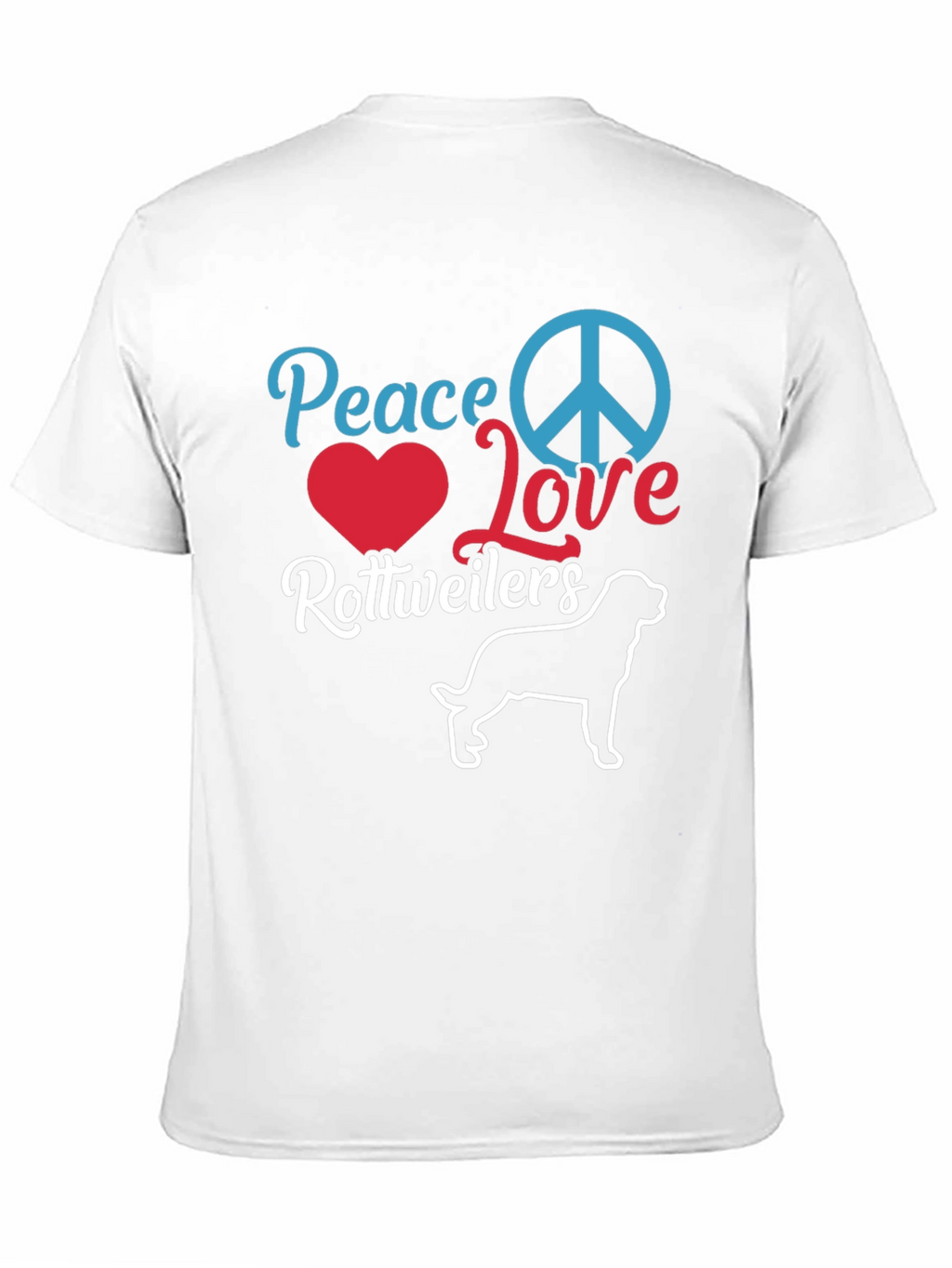 Peace Love Rottweilers Graphic Tee