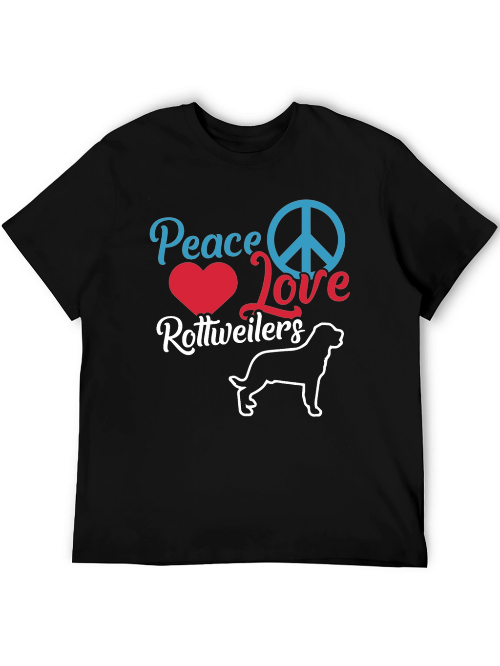 Peace Love Rottweilers Graphic Tee