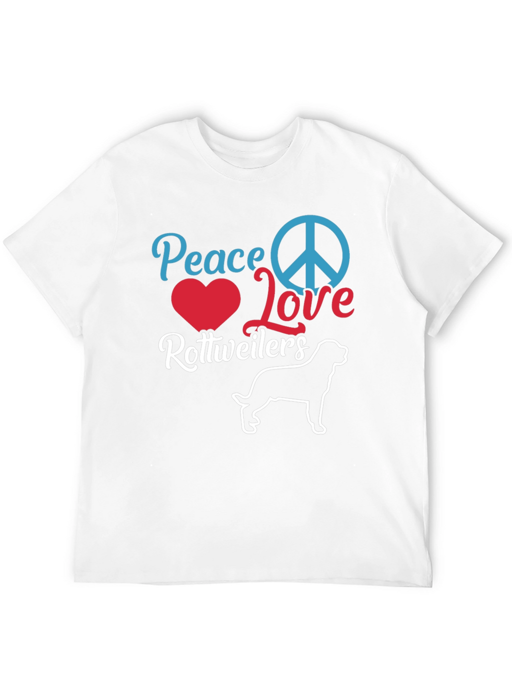 Peace Love Rottweilers Graphic Tee