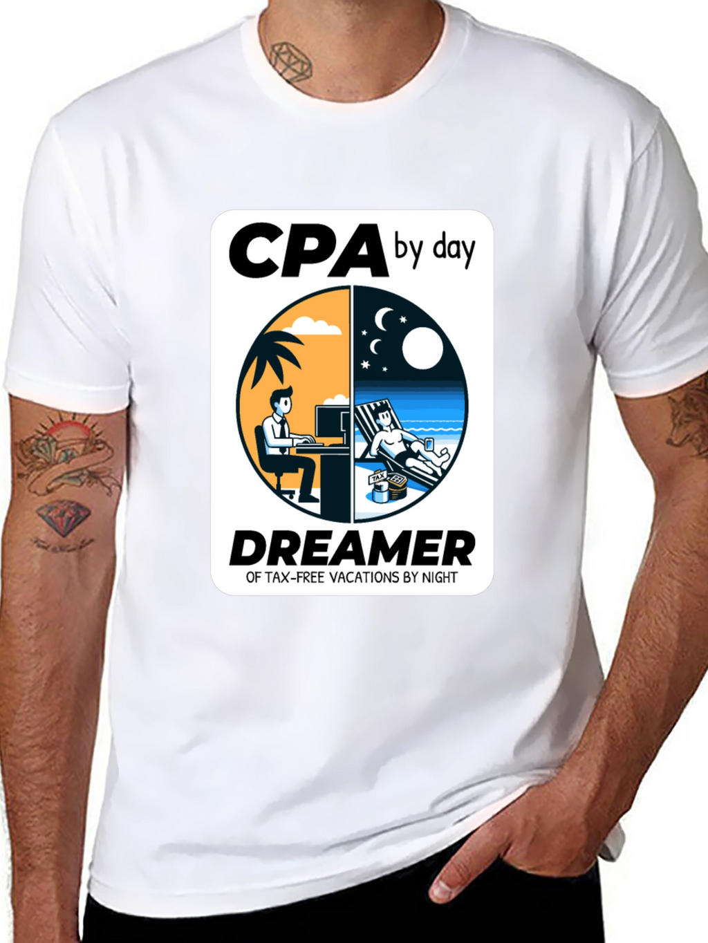 CPA By Day Dreamer By Night Graphic T-Shirt