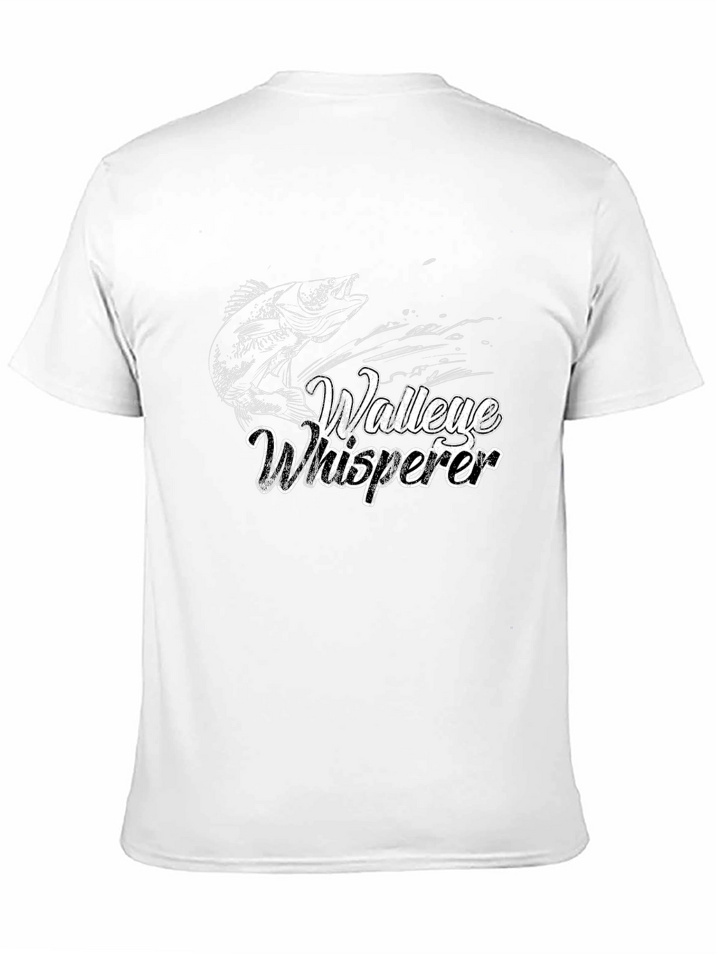 Walleye Whisperer Black Graphic T-Shirt