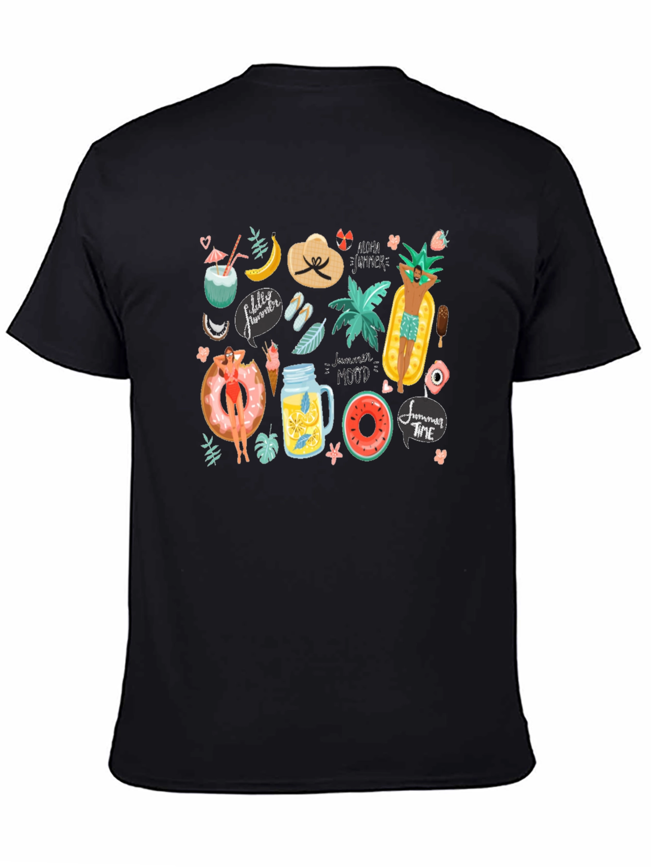 Summer Vibes Graphic T-Shirt - Black