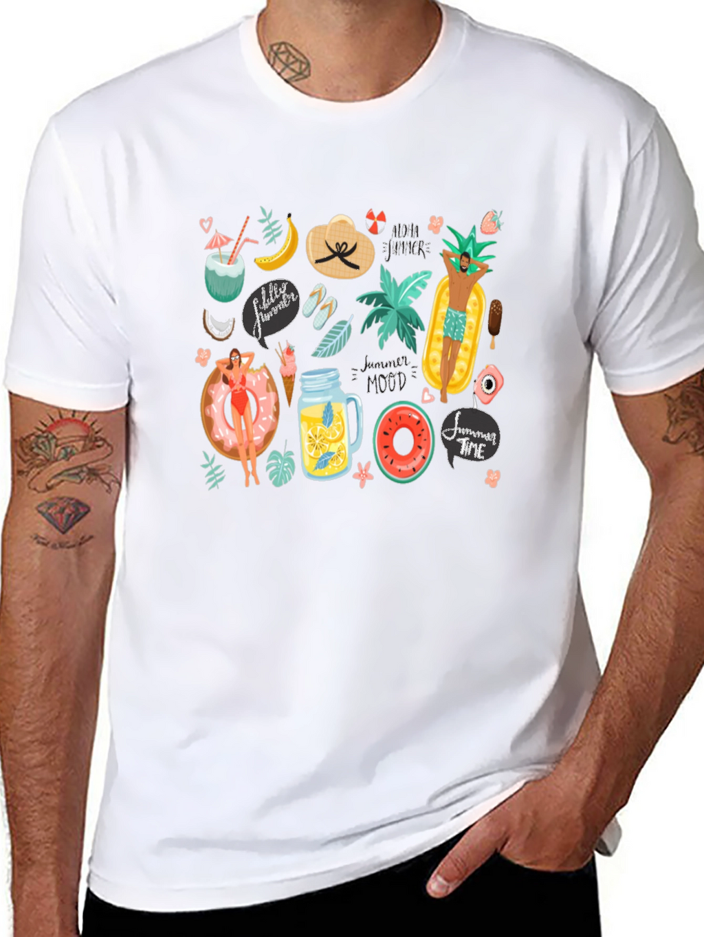 Summer Vibes Graphic T-Shirt - Black