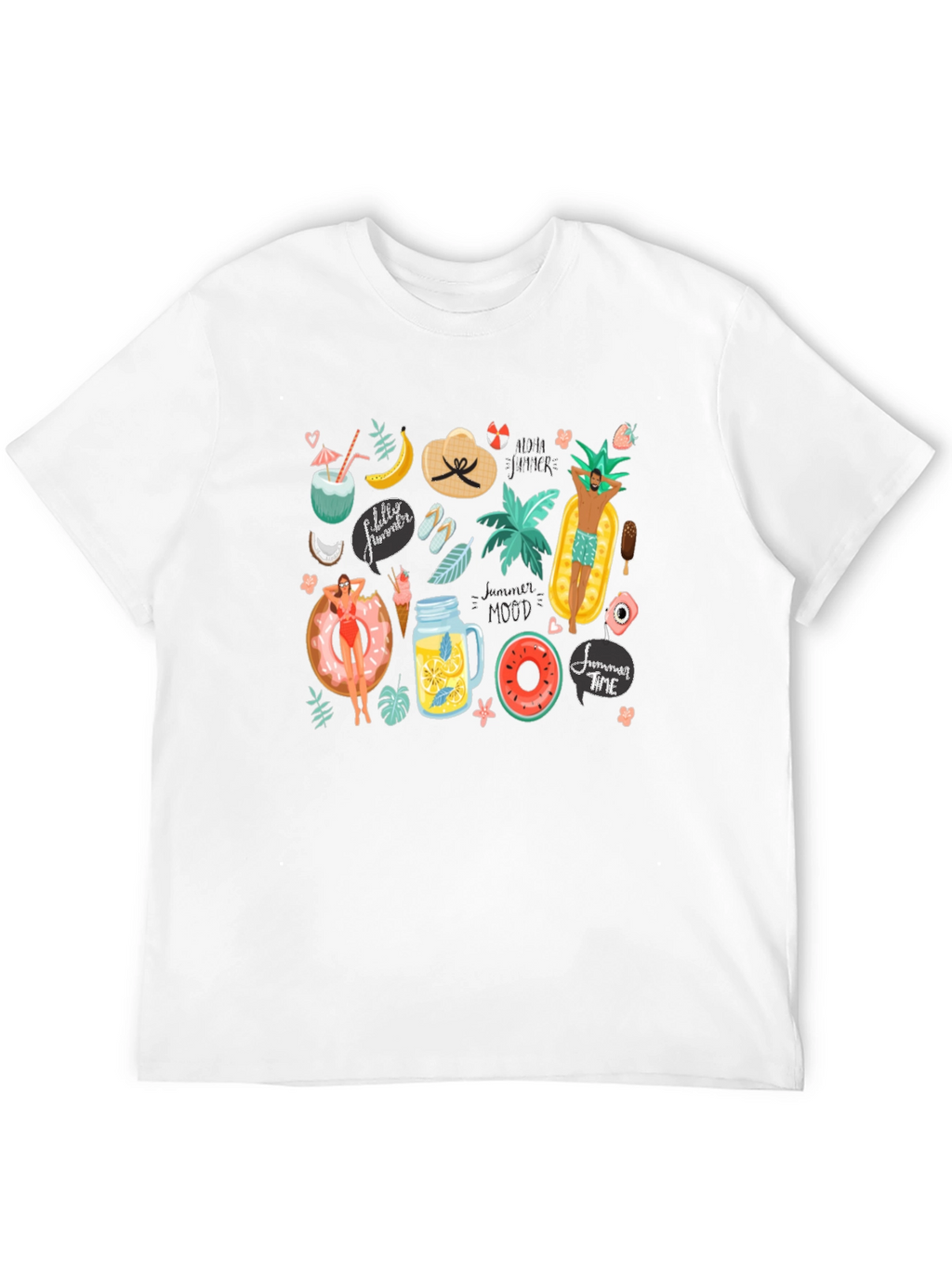 Summer Vibes Graphic T-Shirt - Black