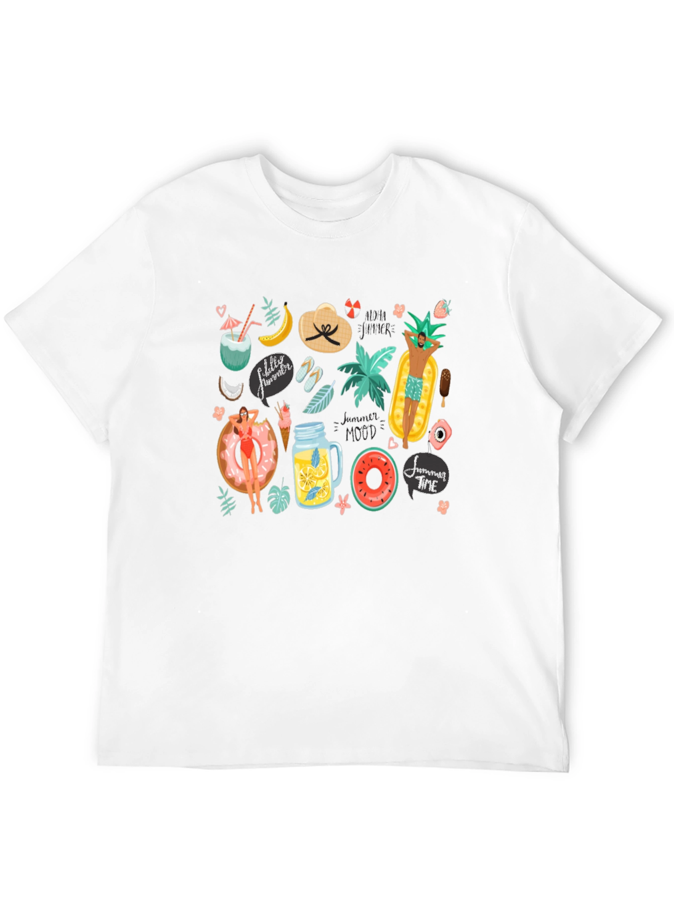 Summer Vibes Graphic T-Shirt - Black