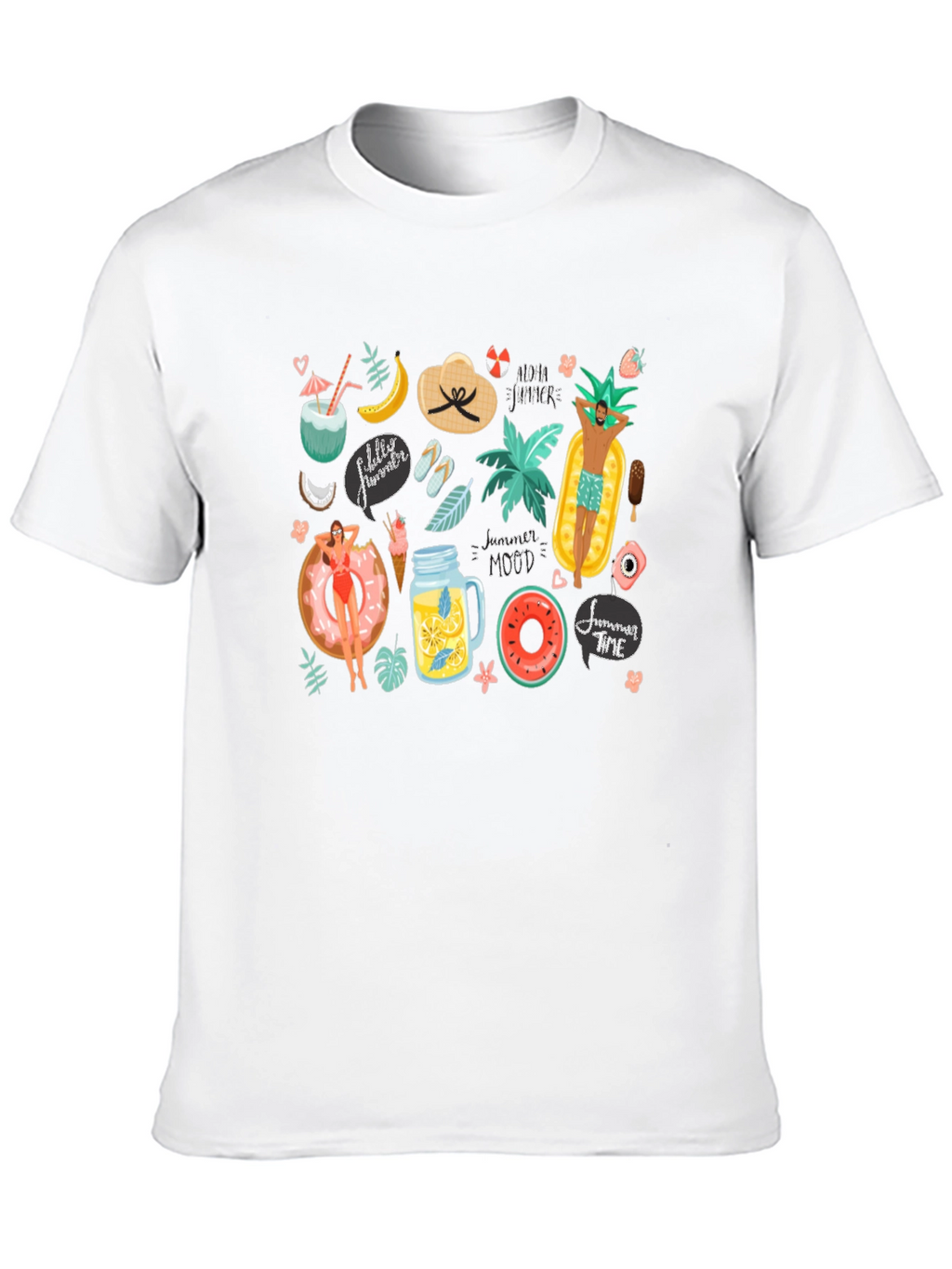 Summer Vibes Graphic T-Shirt - Black