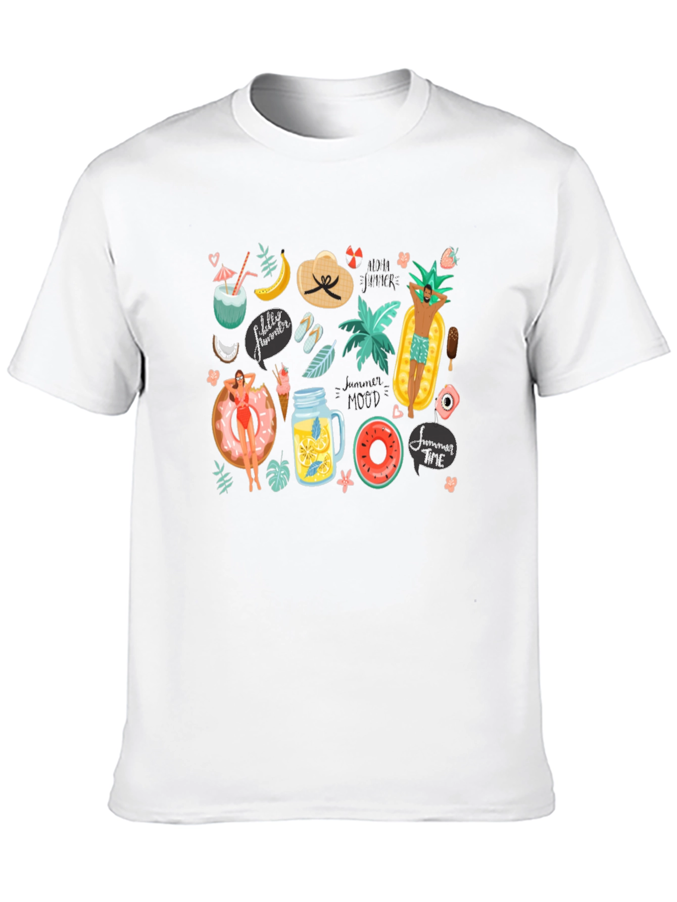 Summer Vibes Graphic T-Shirt - Black