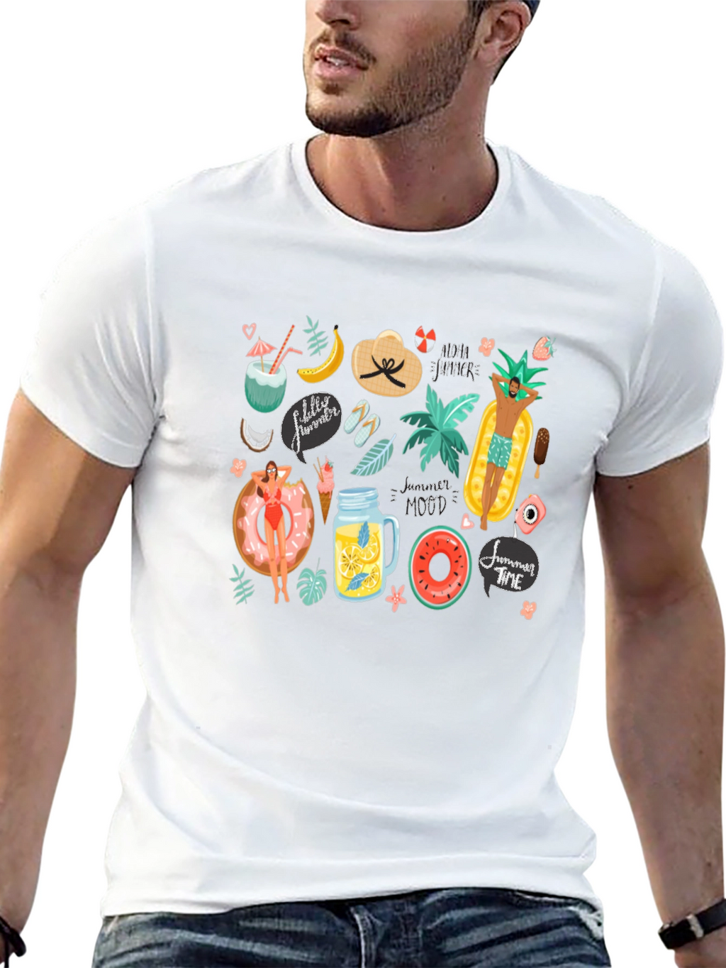 Summer Vibes Graphic T-Shirt - Black