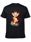 Monkey Eating Banana Graphic Tee
