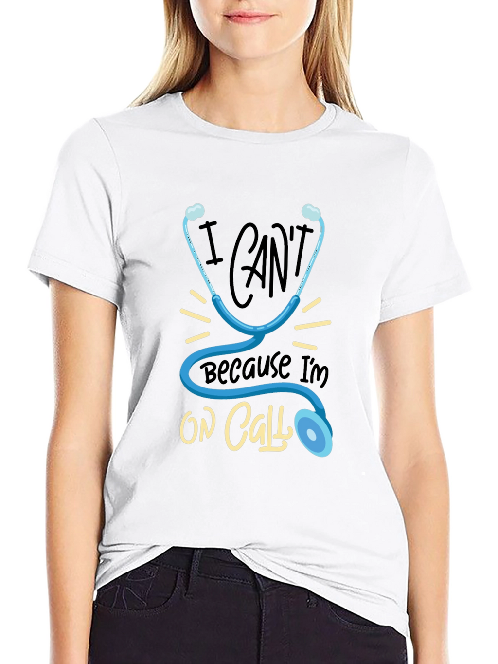 On Call Stethoscope Graphic T-Shirt
