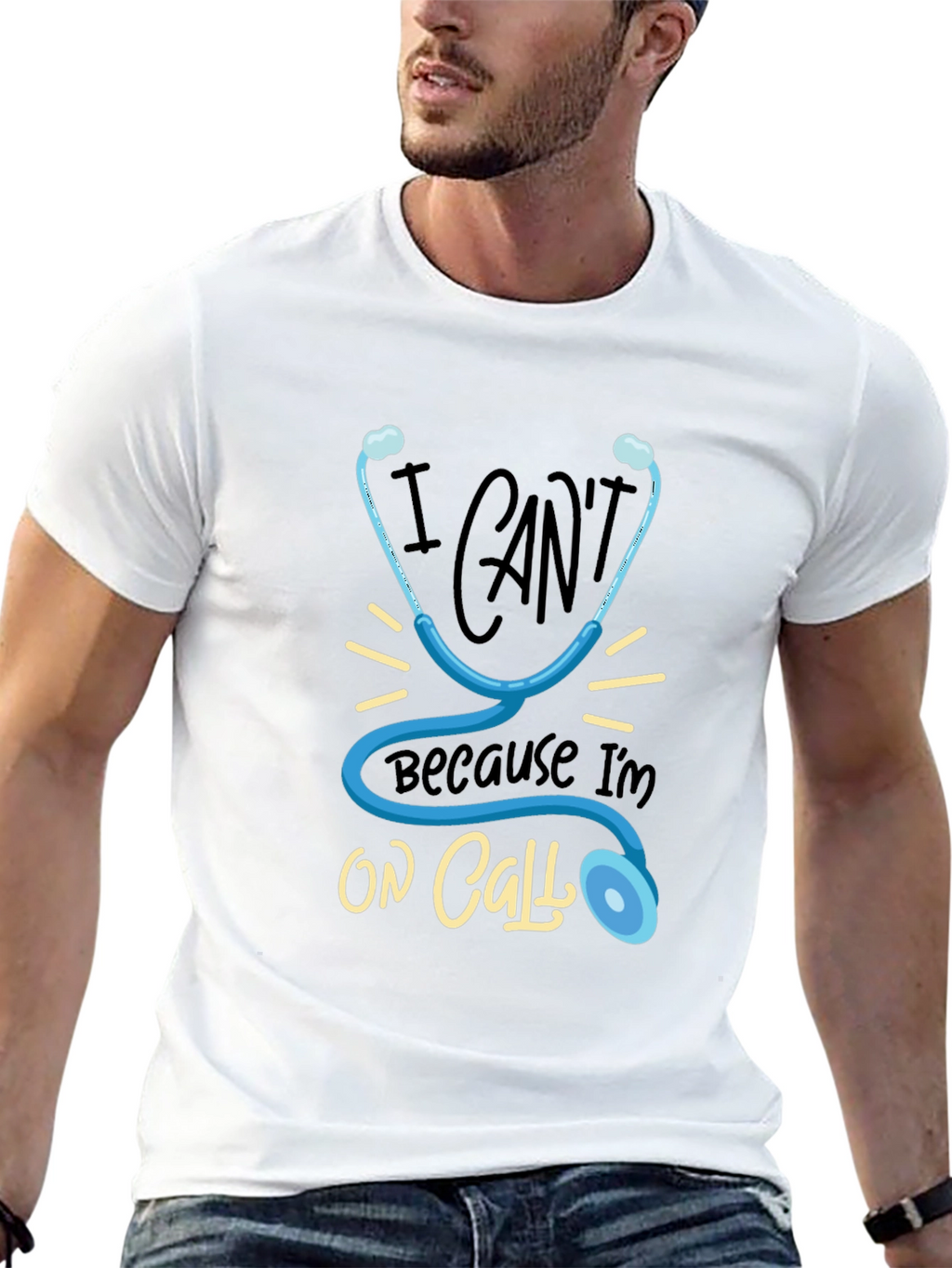 On Call Stethoscope Graphic T-Shirt