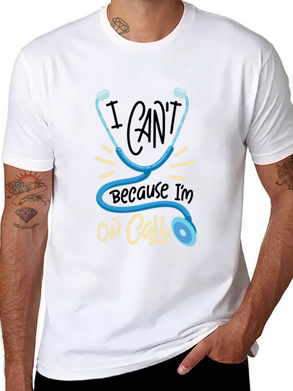 On Call Stethoscope Graphic T-Shirt
