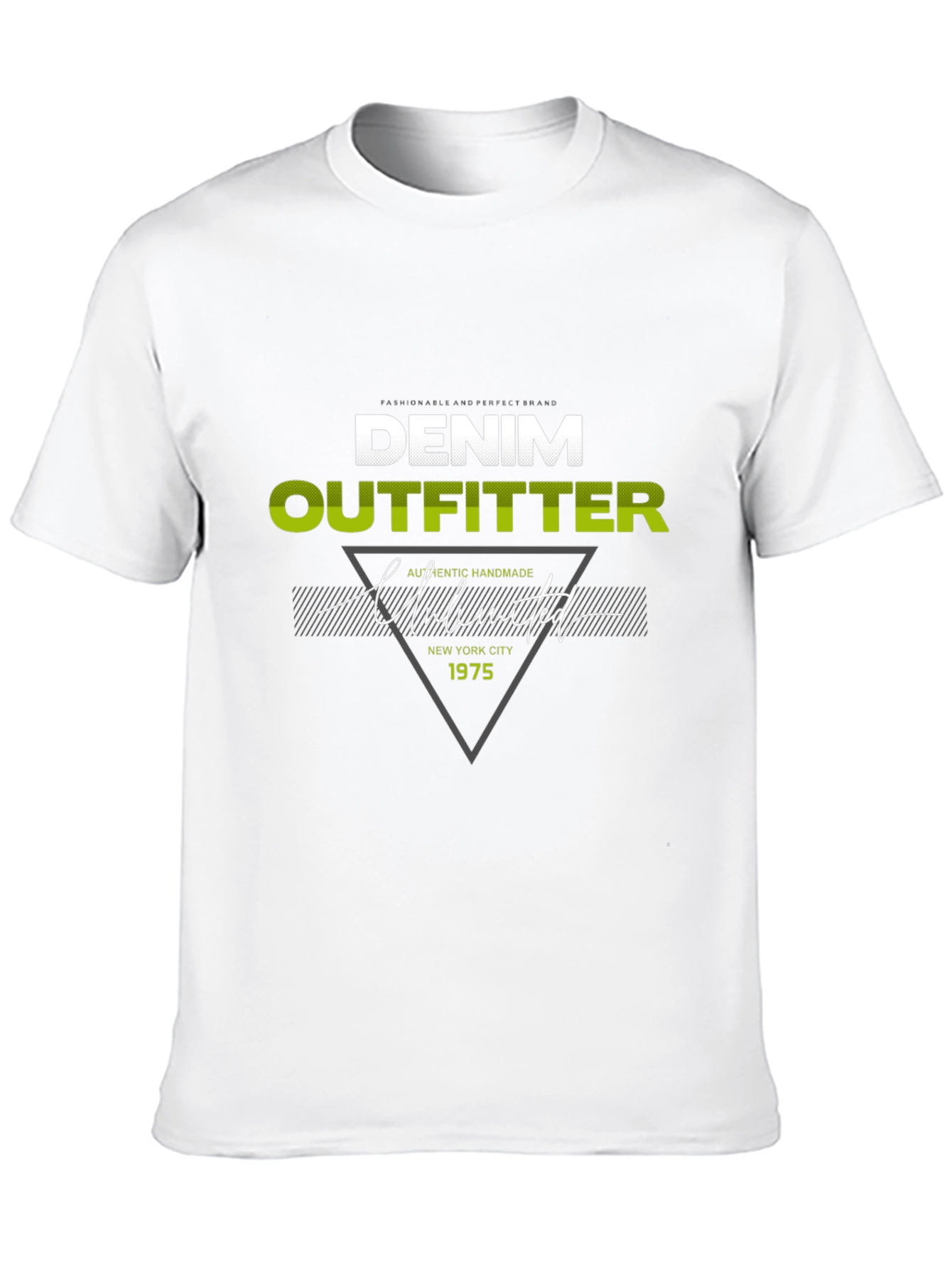 Denim Outfitter Graphic Print Tee - Casual Black T-Shirt