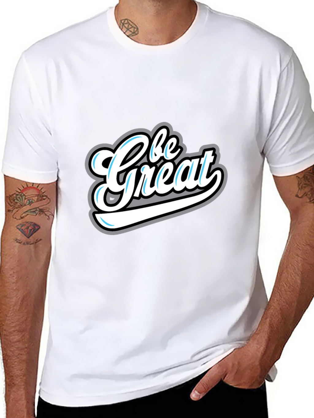 Be Great Graphic Tee - Stylish Mens Black T-Shirt