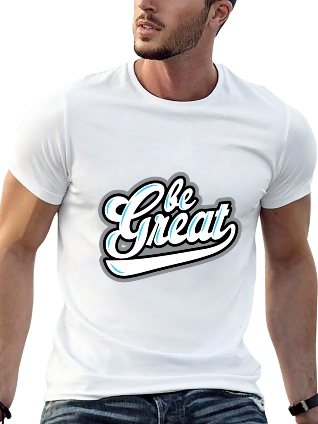 Be Great Graphic Tee - Stylish Mens Black T-Shirt