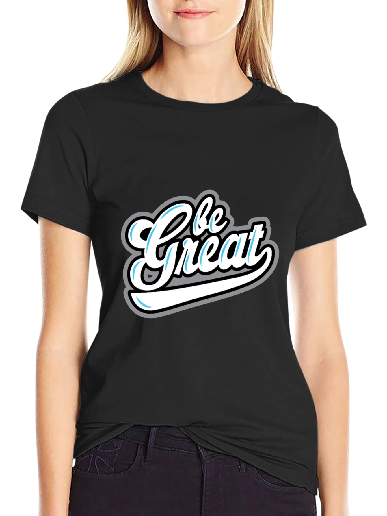 Be Great Graphic Tee - Stylish Mens Black T-Shirt