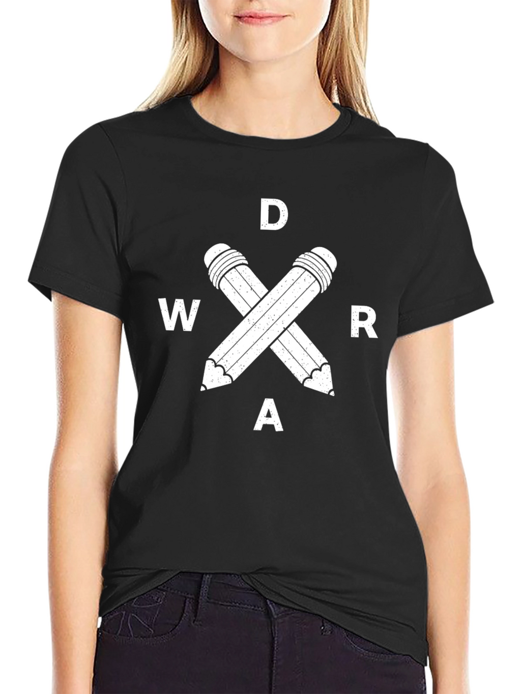 DWAR T-Shirt Pencil Design - Black