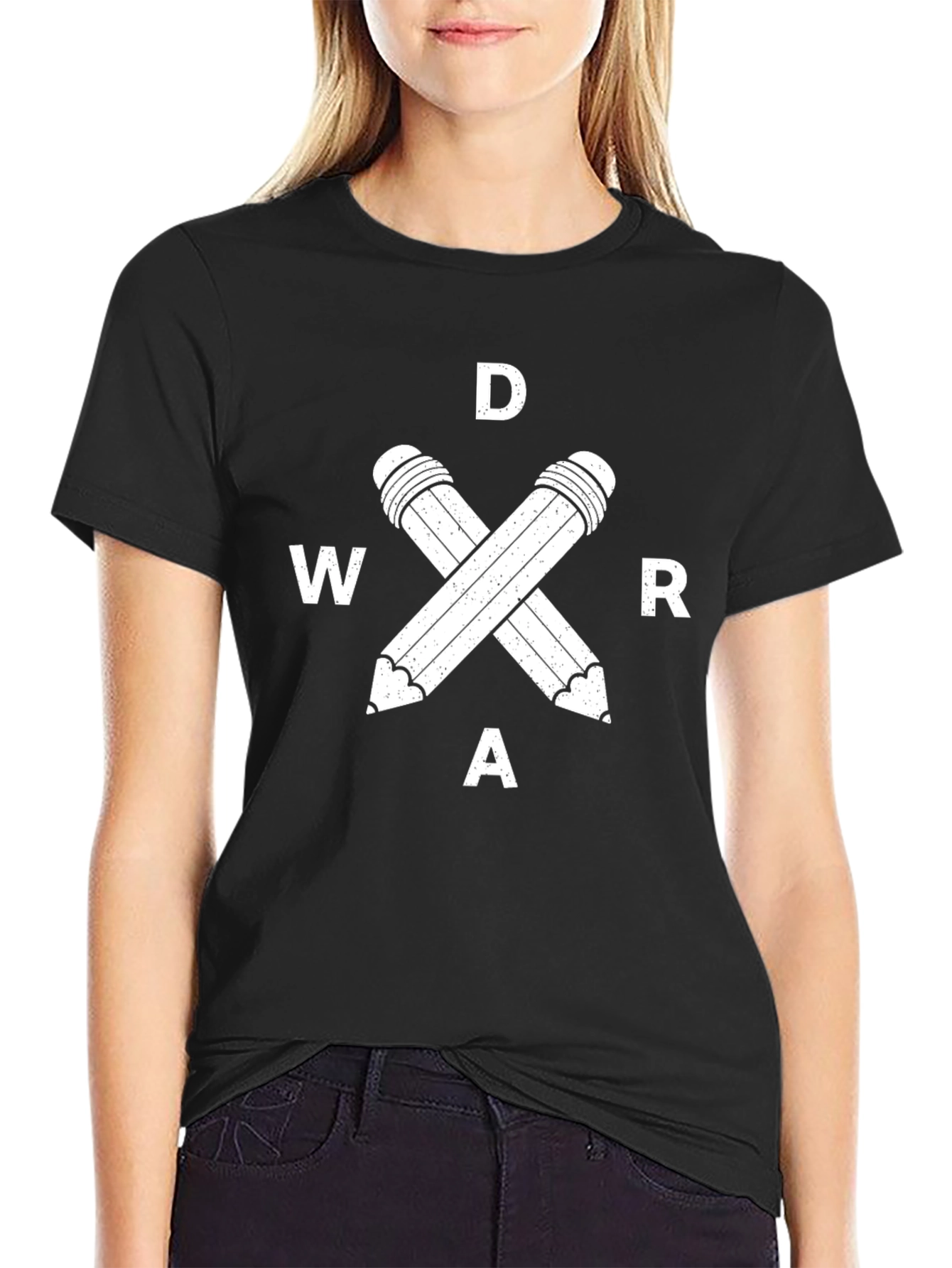 DWAR T-Shirt Pencil Design - Black