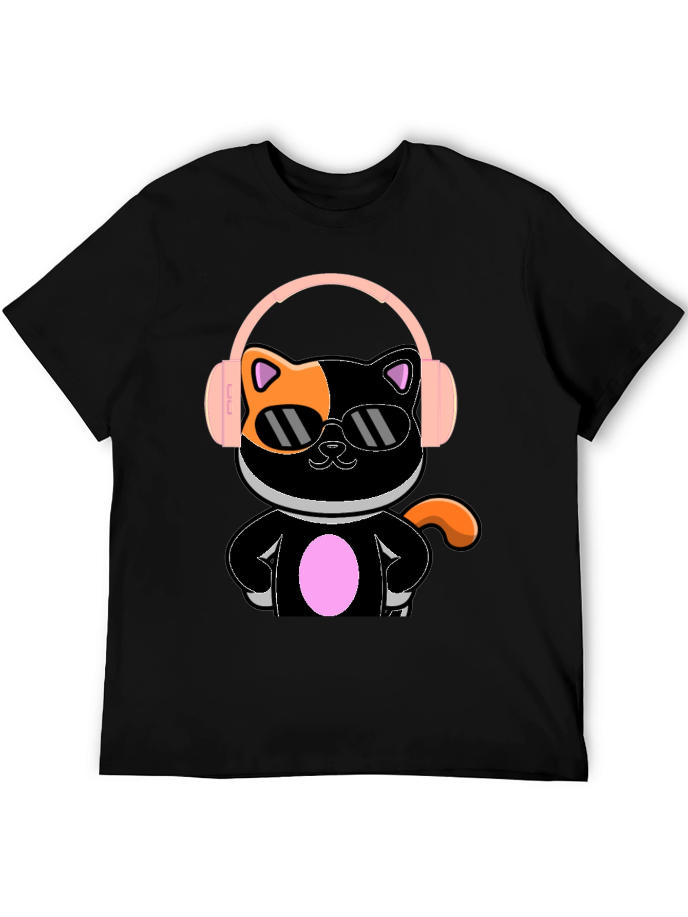 Cool Cat Tee - Funky Feline in Shades & Headphones T-Shirt