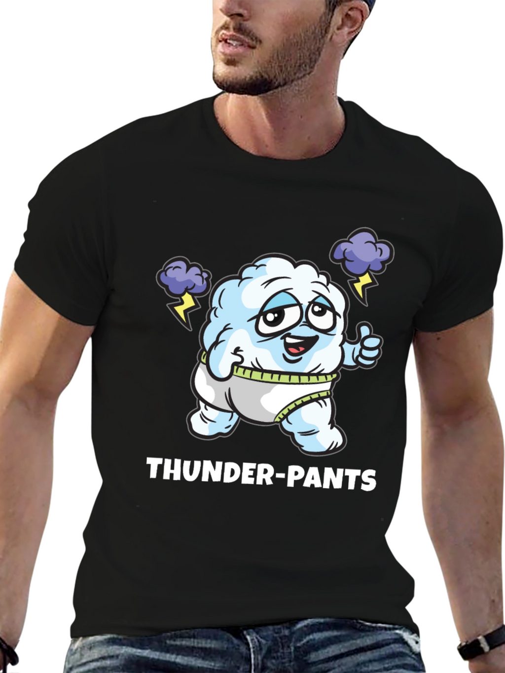 Thunder Pants Funny Graphic T-Shirt