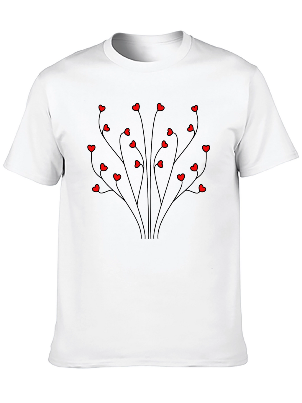 Heart Tree Graphic Tee - Black Casual Shirt