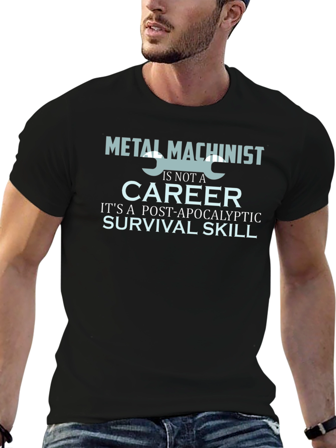 Metal Machinist Survival Skill Graphic T-Shirt