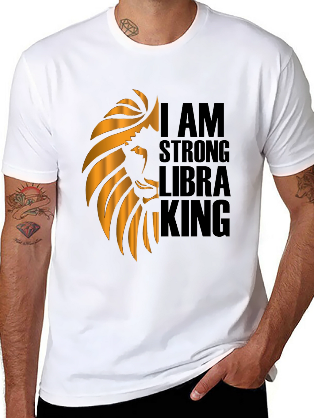 I AM STRONG LIBRA KING Graphic T-Shirt