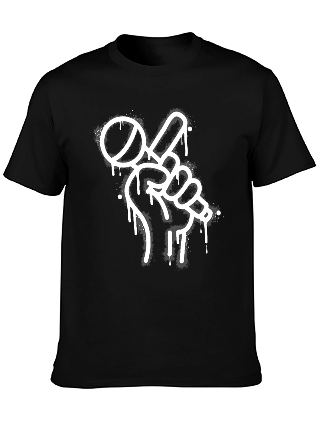 Microphone Graffiti Graphic Tee - Streetwear Style