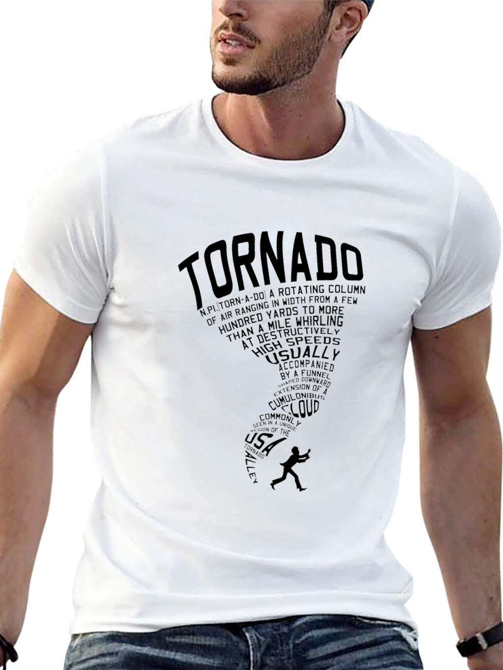 Tornado Graphic Tee - Black Short Sleeve