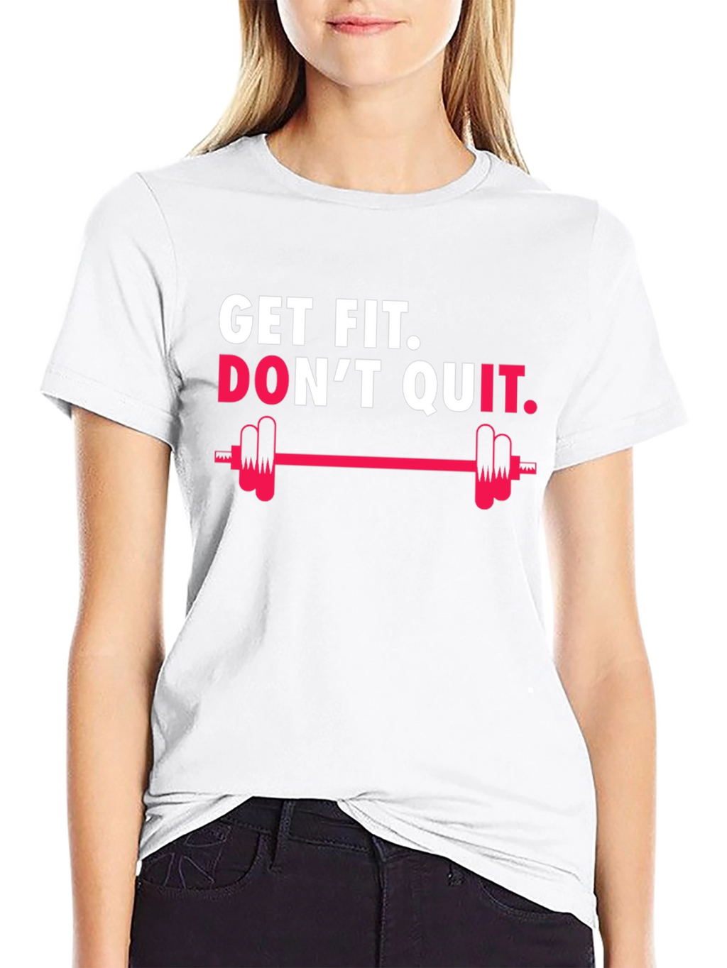 Get Fit Dont Quit Black Graphic Tee